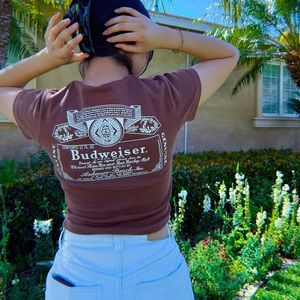 Cropped Budweiser Tee